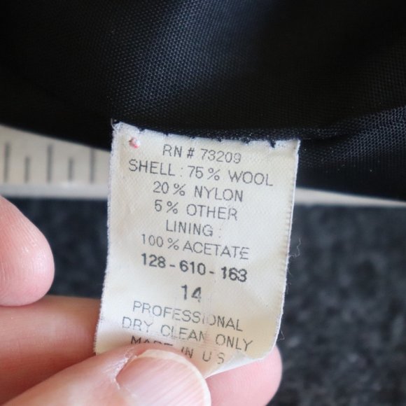 Vintage J. Percy for Marvin Richards Wool Pea Coat Jacket Gray Size 14 - Picture 6 of 9